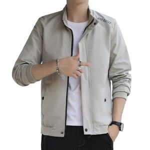 High Street Style hommes veste à la mode décontracté Slim Fit toile col montant à manches longues fermeture éclair tissu résistant de haute qualité - Product Image 3