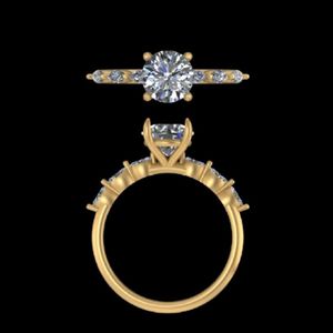 แหวนเพชรทรงกลม 1.56 กะรัต ได้รับการรับรองจาก IGI เพชรเพาะเลี้ยงสำหรับงานหมั้น ทองคำ 14K 18K สีเหลือง แหวนแต่งงานแบบฝังเพชรสำหรับผู้หญิง เครื่องประดับ - Product Image 2