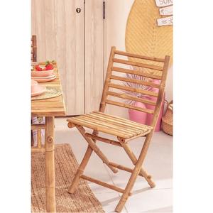 Juego de sillas plegables de bambú modernas personalizables, muebles para el hogar minimalistas ecológicos para dormitorio, comedor, sala de estar - Product Image 2