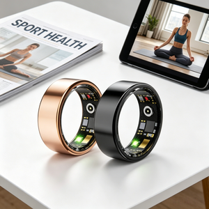 2026 Steel Smart Ring IP65 Fitness Tracker Sleep <b>Heart</b> Rate Alarm <b>Clock</b> App Control 5-10 Days Battery - Product Image 5