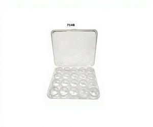 Boîtes de haute qualité en plastique transparent avec 12 boîtes rondes en plastique pour la fabrication de bijoux, vente en gros au prix le plus bas - Product Image 2