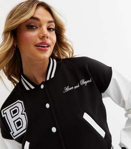 OEM Broderie Femmes Vintage College Baseball Varisty Veste Manches en cuir personnalisé Bomber Letterman Varsity Jacket - Product Image 2