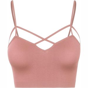 บราเล่นกีฬาโยคะระบายอากาศได้สำหรับผู้หญิงมีสายผูกโลโก้ออกแบบได้ตามต้องการ - Product Image 2