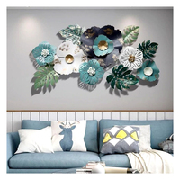 Arte Mural de Hojas de Hierro Doradas de Falah International, Diseño Floral, Hecho a Mano, Directo de Fábrica, OEM, Venta al Por Mayor, Arte Mural Moderno