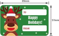 Étiquette de cadeau de Noël Autocollants Autocollants Bâton Étiquettes de cadeau auto-adhésives pour boîte-cadeau de vacances (Noël 5 Designs - 120 Count)