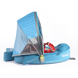 Flotador de Pecho para Bebé con Forma de Mandíbula de Tiburón 3D, No Inflable, con Toldo |   Flotador de Piscina con Diseño Oceánico para Bebés de 3 a 24 Meses - Product Image 4