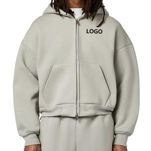 Sweat-shirt à capuche unisexe en coton vintage de haute qualité en gros, impression de logo personnalisé, sweat-shirt ample et lourd pour homme - Product Image 3