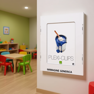 Clips Plexi GIO CR 6191 para Marcos de Vidrio de 61x91cm, para Guarderías Bubola y Naibo, Duraderos y Elegantes - Product Image 3