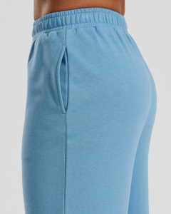 Qualité supérieure Vintage bleu femmes jambe large Joggers éponge polaire taille élastique hiver pantalons de survêtement - Product Image 6