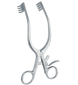 Écarteur Mollison pour adultes 13 cm 3X3 dents 14 mm de profondeur Instruments de chirurgie manuelle allemands incurvés en acier inoxydable - Product Image 2