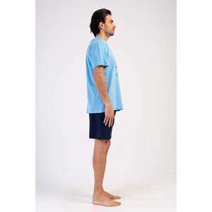 Conjunto de Pantalones Cortos y Camiseta de Cuello Redondo para Hombre CEPLI ERKEK P.SUPREM XXL - Turquesa - Turquesa - Product Image 3