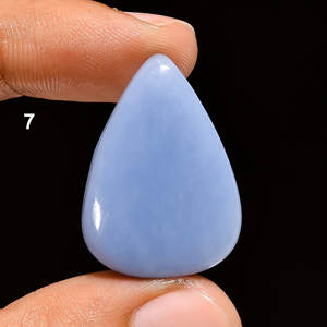 100% naturel Angelite Cabochon pierre précieuse en vrac bleu Angelite pierre pour bijoux dos plat lisse Angelite pierre pour l'exportation en vrac - Product Image 1