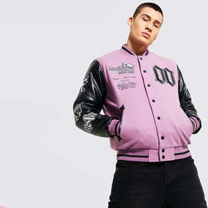 Veste d'hiver pour hommes avec logo personnalisé de haute qualité Bomber en cuir polaire brodé Streetwear Veste doudoune Letterman Veste d'hiver - Product Image 3