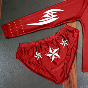 Body Sexy de cintura alta personalizado 2025, traje de baño para mujer, ropa de playa transpirable, traje de baño de 2 piezas, conjunto de Bikini con frente de cristal para niñas - Product Image 4