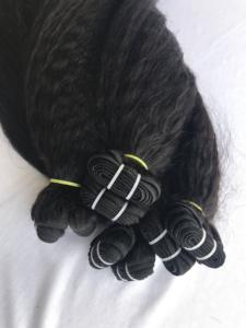 Top 100% Cuticules Alignés Machine Double Trame Noir Pour Les Femmes Crépus Droite Bundles Extension de Cheveux Humains Fournisseur de Cheveux Indiens - Product Image 6