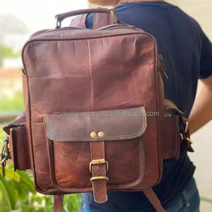 แฮนด์เมดจริงแพะหนังสไตล์ที่ทำด้วยมือกระเป๋าเป้สะพายหลังกระเป๋าเป้สะพายหลัง - Product Image 1