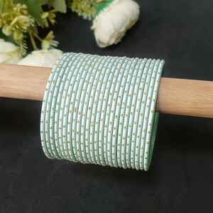 Conjunto de brazaletes indios Bollywood, brazalete de metal liso, pulseras, bisutería para mujeres y niñas (juego de 24) - Product Image 2