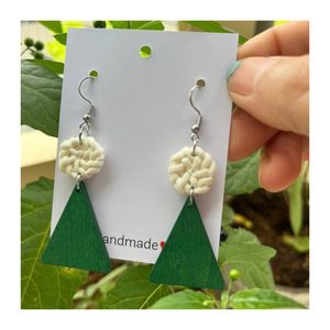 Daily Stylish Drop Jewelry- Boho chic jewelry classic accessories - Handmade Wooden Vine Weave Rattan <b>Earrings</b> - Retro <b>earrings</b> - Product Image 1