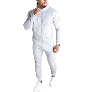 ชุดวอร์มผ้าฝ้ายไซส์ใหญ่พิเศษสำหรับฤดูหนาว แบบมีซิปและกางเกงจ็อกเกอร์ผ้าฟลีซ เหมาะสำหรับการฝึกซ้อมกีฬา - Product Image 1