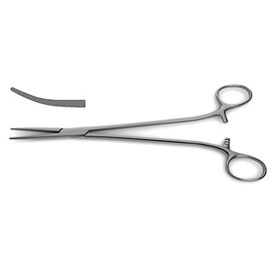 Pinzas Bengola Curvas de Acero Inoxidable con Mordazas Dentadas, Instrumento Quirúrgico Manual para Cirugía General, Certificado CE Clase I - Product Image 1