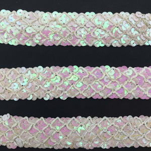 Ribete de Lentejuelas Ecológico de 3 cm de Ancho, 100% Poliéster, con Patrón Circular para Vestidos y Decoración del Hogar - Product Image 4