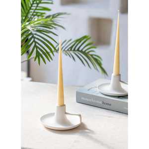 Porte-bougie en céramique décorative pure avec poignée 17x17x7 cm Lanterne Jarre - Product Image 3