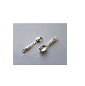 Pendentif cuillère en acier inoxydable de haute qualité, tête en acier inoxydable cuillère en métal pendentif mini cuillère en acier - Product Image 2