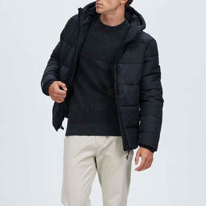 2025 veste à bulles d'hiver personnalisable pour hommes matériel de toile de Super qualité avec col à capuche et manches longues - Product Image 5