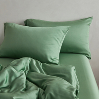 Ensemble de literie de maison de luxe 1 double taille draps de lit en lyocell en bambou avec motif imprimé tissé Lyocell Style simple