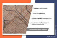 Meilleure vente Tapis en jute brodé écologique Design à carreaux personnalisé de haute qualité Nouveaux tapis et ensembles en vente