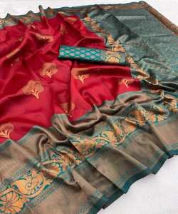 Saree élégant en filet avec volants pour les mariages et les fêtes Numéro de modèle Fantaisie - Product Image 5