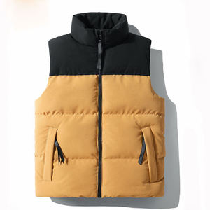 Gilets d'hiver matelassés de haute qualité pour hommes, grande taille, séchage rapide, respirant, réfléchissant, toile personnalisée, fil teint, col montant - Product Image 1