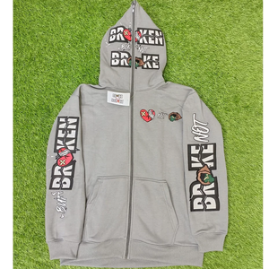 Sudaderas con capucha y sudaderas con cremallera completa de algodón de alta calidad para hombre - Product Image 1