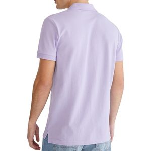 Polos décontractés à demi-manches de couleur unie vierge pour hommes conception de logo personnalisé Polos confortables 100% coton - Product Image 2