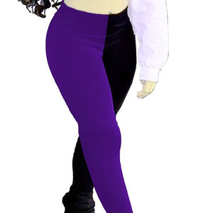 Pantalon de survêtement taille haute pour femmes pantalon de jogging plissé avec conception patchwork Streetwear sexy pour les fêtes d'hiver Clubbing - Product Image 6