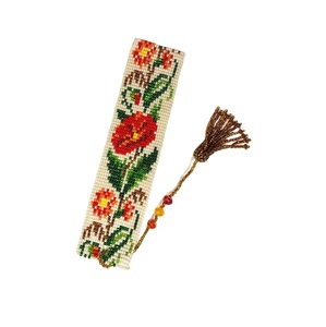 ที่คั่นเมล็ดลูกปัดที่ไม่ซ้ำกันที่คั่นหนังสือผ้าสไตล์โบฮีเมียนปักแบบกำหนดเองของขวัญแฮนด์เมดมีขนาดและโลโก้ - Product Image 5