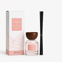 Coffrets de diffuseurs à bâtonnets de marque privée 100 ml avec collier noir, écologiques, parfum personnalisé