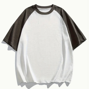 Prix bon marché de gros T-shirt à manches pour hommes Logo personnalisé décontracté coton Sports Baseball Design O-Neck T-shirts - Product Image 2