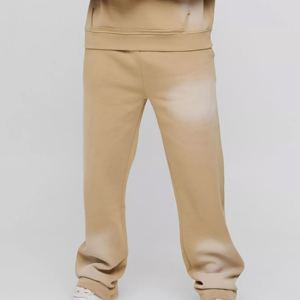 Ensemble survêtement épais en molleton uni pour homme, logo personnalisé, jogging d'hiver, sweat-shirt et pantalon de survêtement, vente en gros OEM - Product Image 5