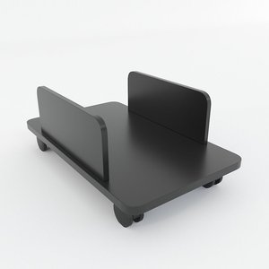 Multi-Colored Rubber Wood KCPU68008 Standing Type PCU <b>Storage</b> <b>Rack</b> with Wheels Single Tier - Product Image 2