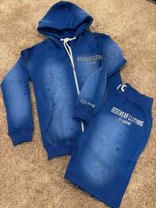 Sunfade เสื้อฮู้ดผ้าฝ้ายพอดีตัวสำหรับผู้ชาย500gsm พิมพ์ลายพัฟที่กำหนดเองได้ - Product Image 4