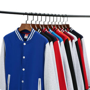 Meilleure vente Blouson bombardier en laine pour collège pour hommes brodé personnalisé Baseball High Street couleur unie printemps toile col montant - Product Image 1