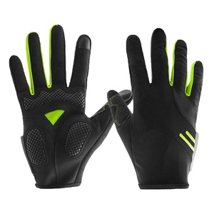 Guantes de Ciclismo de cuero de verano transpirables de Venta caliente de fábrica para hombres dedo completo antichoque pantalla táctil medio dedo deportes - Product Image 1
