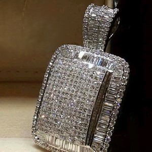 Personalizado VVS diamante colgante nombre letra 18K oro blanco para hombres mujeres fiesta desgaste Hip Hop Iced colgantes finos encantos - Product Image 5