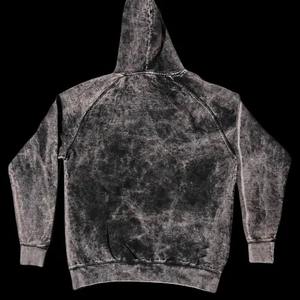 Ensemble pantalon de survêtement à capuche délavé à l'acide poids lourd personnalisé survêtements pour hommes en polaire survêtement hiver blanc vintage en relief pour femmes - Product Image 6