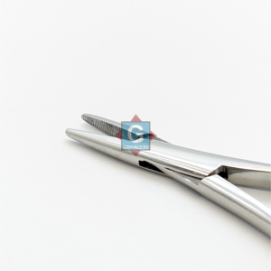 Porte-aiguilles micro-poreux avec poignée moletée plate, instrument de précision - Product Image 4