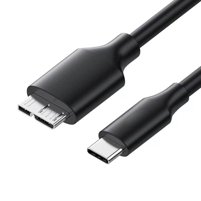 USB 3.0 Type-C to Micro B Cable 5Gbps Data Sync for External HDD/SSD Shielded PVC PTE 0.3M/0.5M/1M Category Data Cables