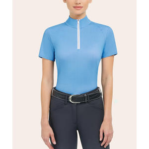 Haute Performance femmes équitation spectacle chemise à manches courtes respirant Stretch compétition équestre haut vêtements - Product Image 4