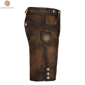 Shorts en cuir allemand respirants et à séchage rapide pour hommes MESS SPORTS de bonne qualité, avec logo personnalisé et service OEM - Product Image 4