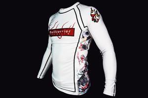 2026 Wholesale Custom Heat-Transfer Printed MMA Rash Guard for Men's Short Sleeve UPF50 Surfing <b>T</b>-<b>Shirt</b> <b>BJJ</b> - Product Image 4